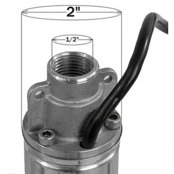 Cevna potopna črpalka 370 W 1080 L / uro 50 m 52 mm 2 - TISTO